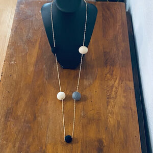 Yochi NY Felt PomPom Necklace